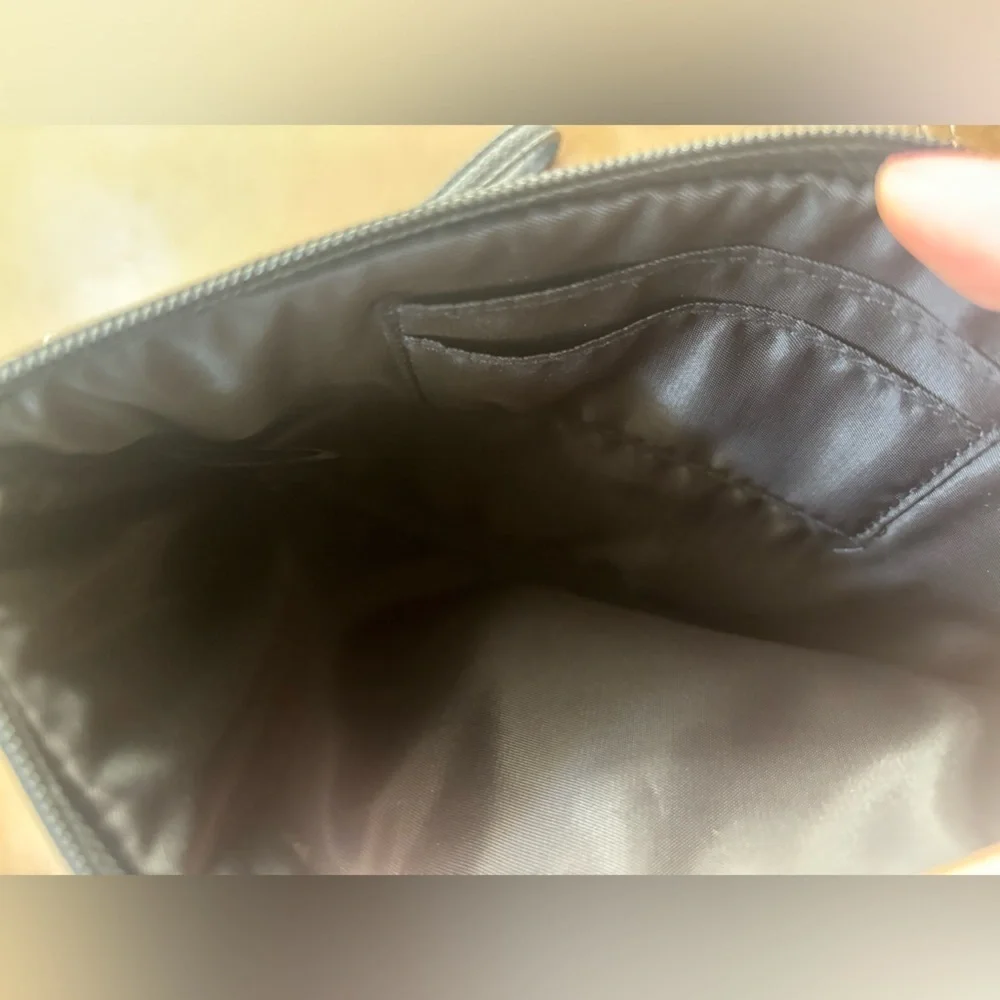 Black pebble leather Victoria secret wristlet